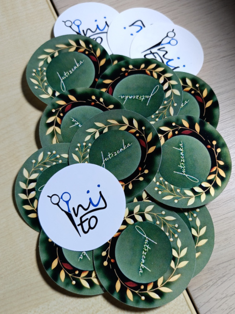 Naklejka okrągła z własnym tekstem/logo/grafiką