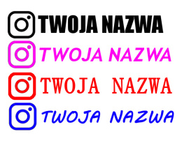 Vlepka Instagram z własnym tekstem