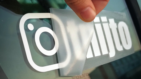 Vlepka Instagram z własnym tekstem